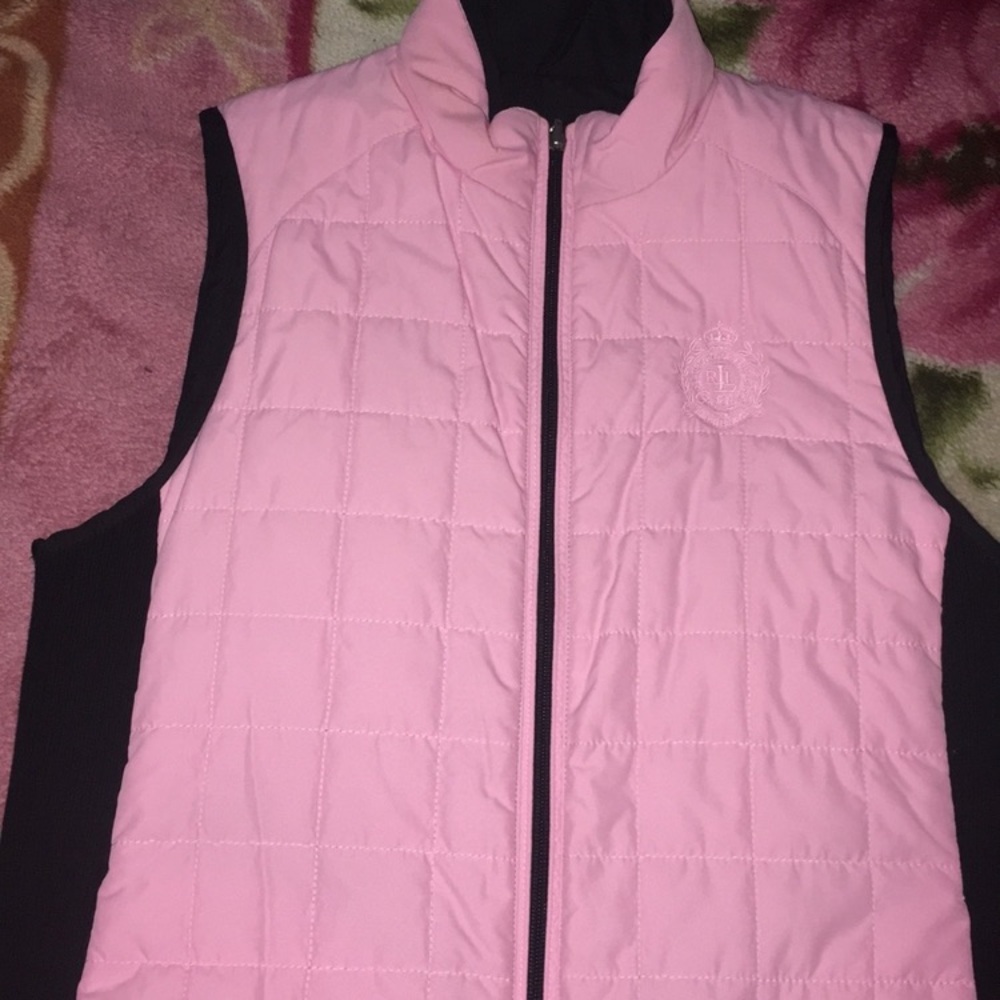 Ralph Lauren Reversible Quilted Vest with Stand-Up Collar